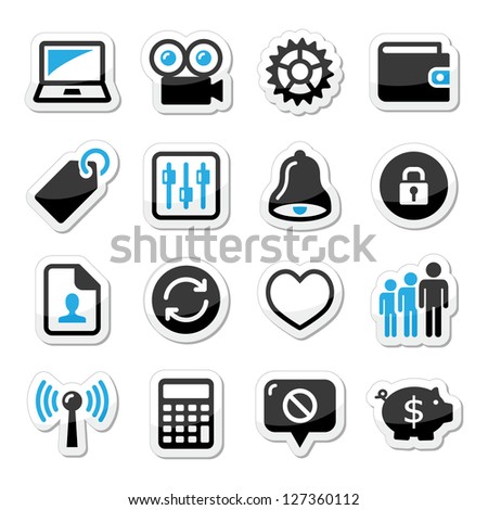 Web internet icons set - vector