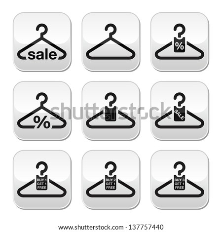 Hanger, sale, buy 1 get 1 free buttons set