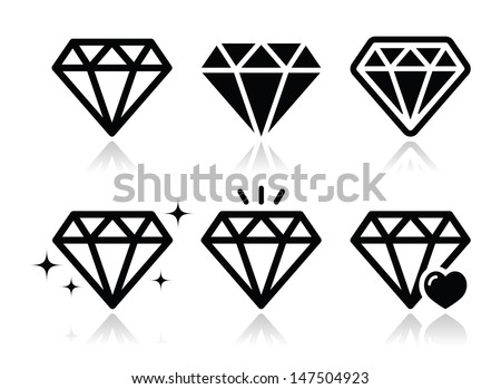 Diamond Vector Icons Set - 147504923 : Shutterstock