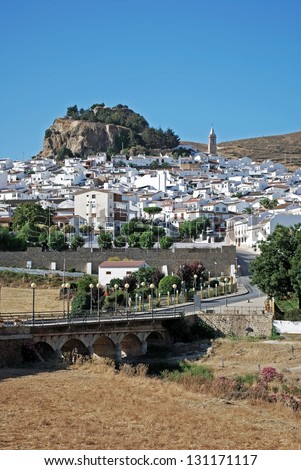 General view of the town, Ardales, Malaga Province, Andalusia, Spain, Western Europe.