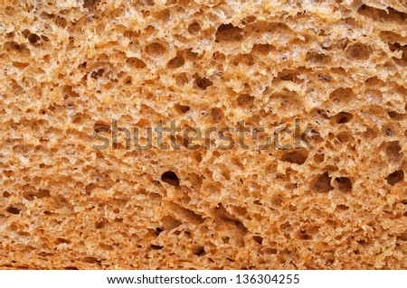 Wholemeal bread texture.