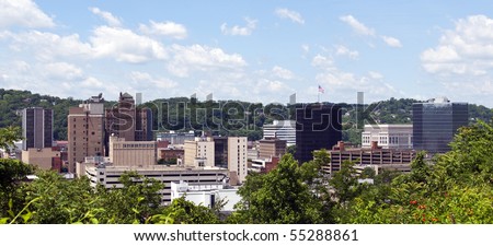 A View Of The Skyline Of Downtown Charleston, West Virginia. Stock ...