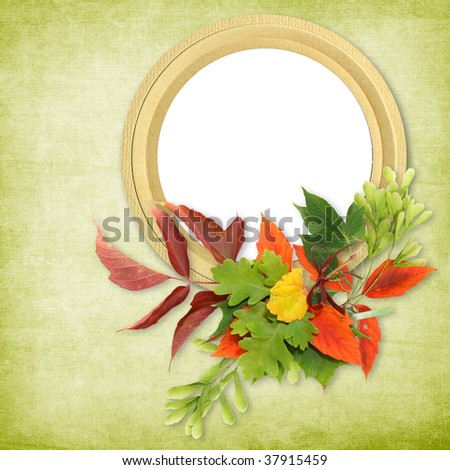 autumn frame with leaves