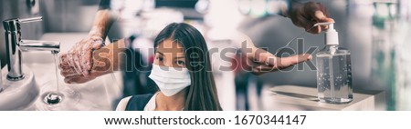 Similar – Image, Stock Photo doctor man washing hands with disinfectant soap. Hygiene and Corona virus Covid-19 concept