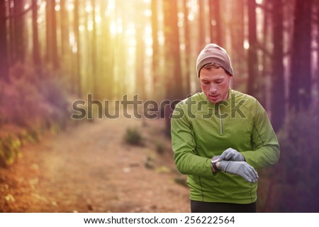 Similar – Image, Stock Photo Sport watch at man wrist