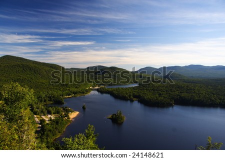 Quebec wilderness: Lac Monroe in Mont-Tremblant national park, Quebec, Canada in summer