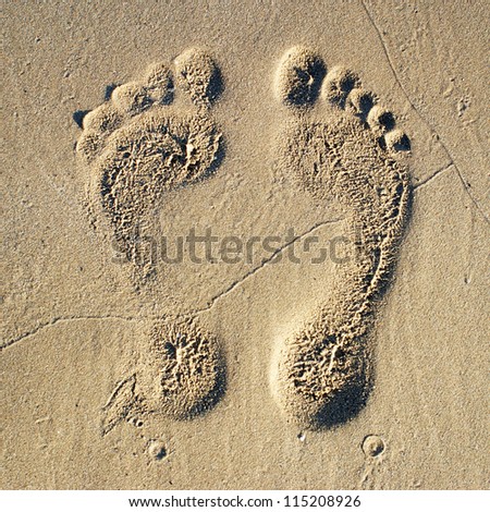 Two Footprints in sand