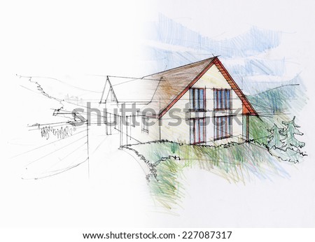 Dream of an architect. Study of a family house.