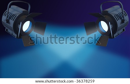Spot light rendering blue light