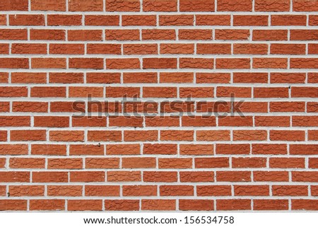 New and Clean Red Brick Wall