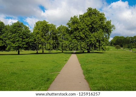 Regent Park landscape in London England UK