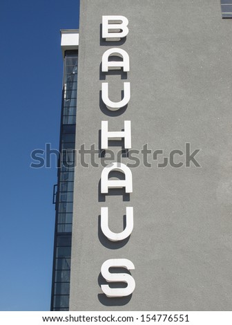 DESSAU, GERMANY - AUGUST 6: The Bauhaus building masterpiece of modern architecture in the Unesco World Heritage List on August 6, 2009 in Dessau, Germany