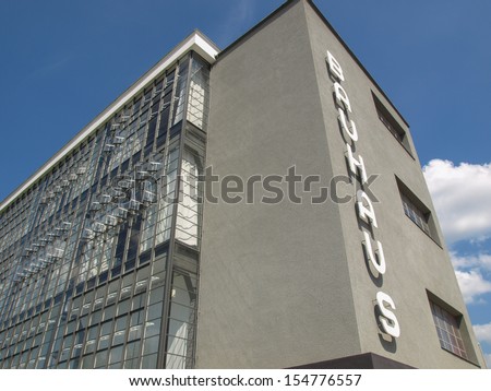 DESSAU, GERMANY - AUGUST 6: The Bauhaus building masterpiece of modern architecture in the Unesco World Heritage List on August 6, 2009 in Dessau, Germany