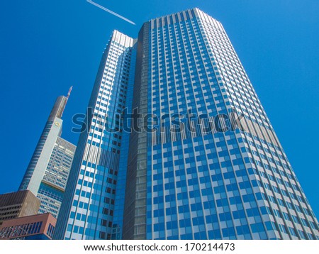 FRANKFURT AM MAIN, GERMANY - JUNE 06, 2013: The Europaeische Zentral Bank (European Central Bank) is the central bank for the Euro zone