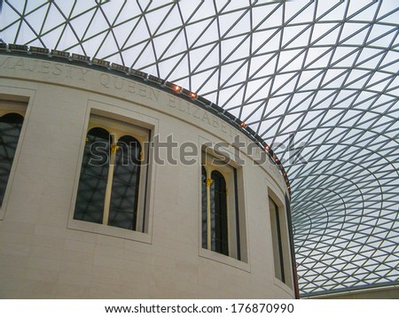 LONDON, ENGLAND, UK - MARCH 08, 2008: The new Great Court at the British Museum was designed by Lord Norman Foster