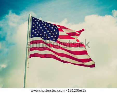 Vintage retro looking Flag of the USA (United States of America)