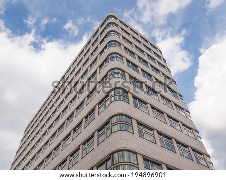 BERLIN, GERMANY -: The Shell Haus aka Gasag building is a classical modernist architectural masterpiece designed by Emil Fahrenkamp in 1932