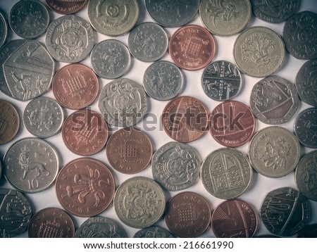 Vintage looking British Pounds