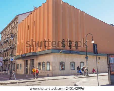 TURIN, ITALY - OCTOBER 22, 2014: The Cinema Massimo is the main movie theatre of the Museo Nazionale del Cinema meaning National Museum of Cinema