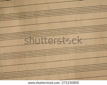 Blank ruled score for writing music
