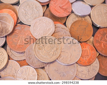 British Pounds coins of the United Kingdom