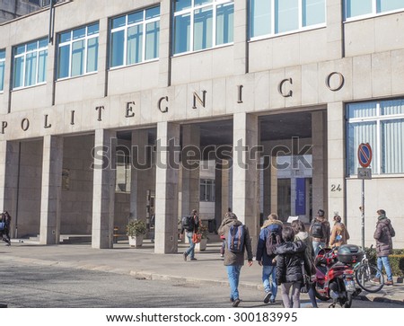 TURIN, ITALY - FEBRUARY 25, 2015: The Politecnico di Torino meaning Polytechnic University of Turin is the oldest public technical university in Italy, established in 1859