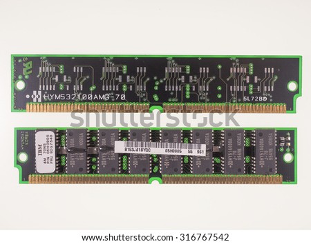 LONDON, UK - AUGUST 20, 2015: Personal Computer RAM meaning Random Access Memory