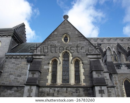 Christ Church in Dublin, gothic architecture style