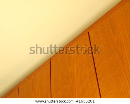 Detail of a wooden cabinet furniture background