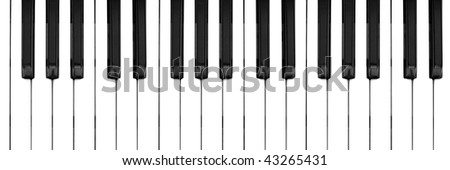 Black and white keys on music keyboard