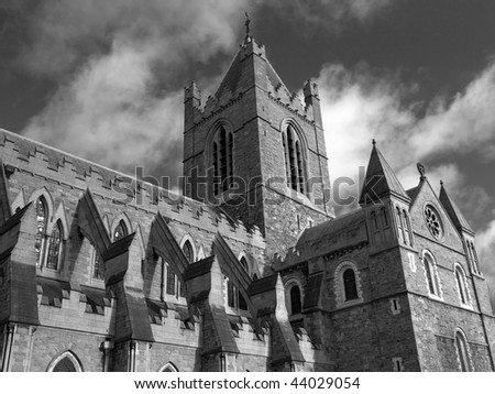 Christ Church, Dublin - ancient gothic cathedral architecture - infrared high dynamic range