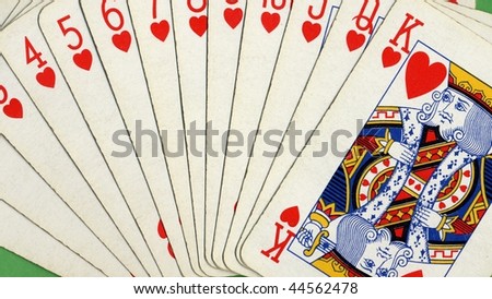 Poker game of cards with full scale - (16:9 ratio)