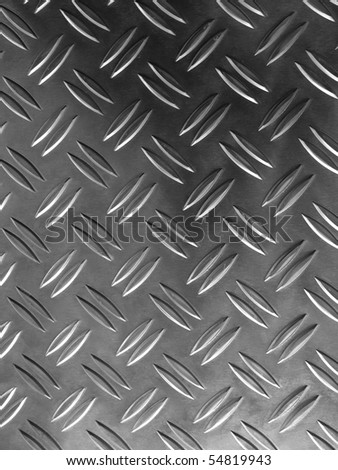 Diamond steel metal sheet useful as background