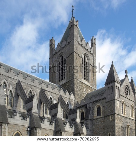 Christ Church, Dublin - ancient gothic cathedral architecture