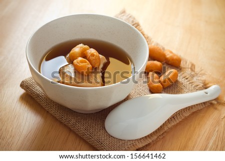 Douhua or doufuhua is a Chinese dessert made with very soft tofu