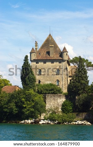 authentic french castle on Geneva lake, Yvoir, France