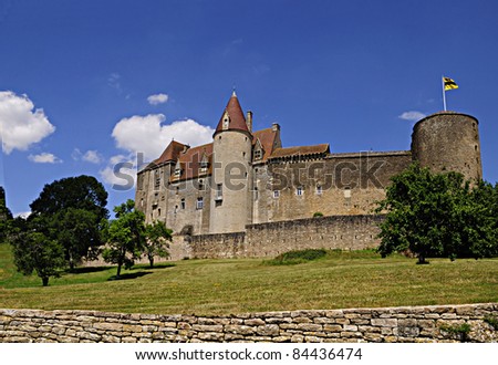 French castle of Chateauneuf in Burgundy