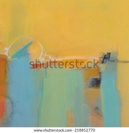 Hand painted abstract grunge background - brush strokes on paper with space for text.