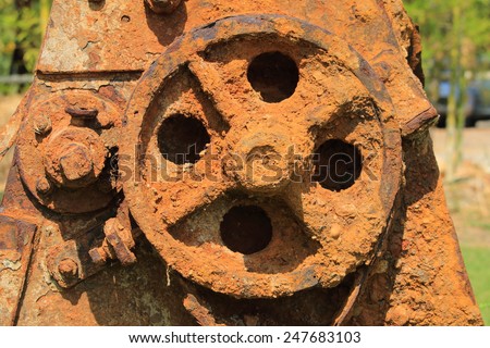 Old rust bolt nut, Old rust steel, Old rust, Rust