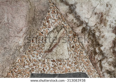 close-up of old stone chair texture