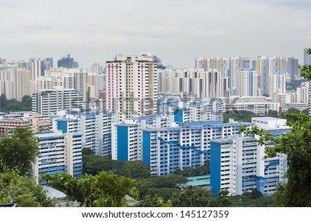 Singapore Housing Estate built by Housing Development of Singapore