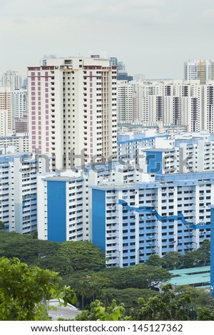 Singapore Housing Estate built by Housing Development of Singapore