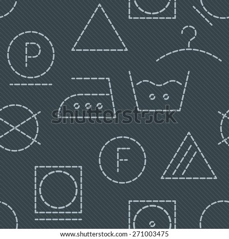 Laundry seamless background. Vector EPS10.