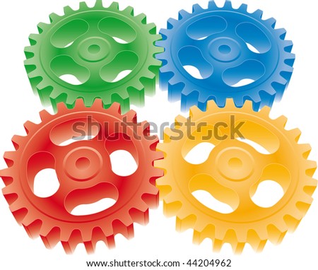 colorful gears set