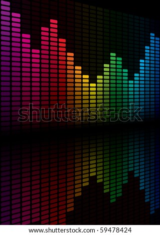 Graphic Equalizer Display For Title Page Design (Editable Vector ...