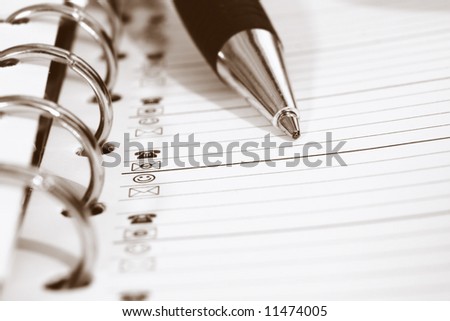 Pen on Notebook