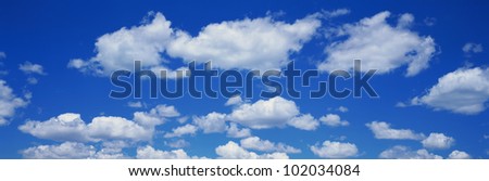 This is a sky with cumulus clouds.