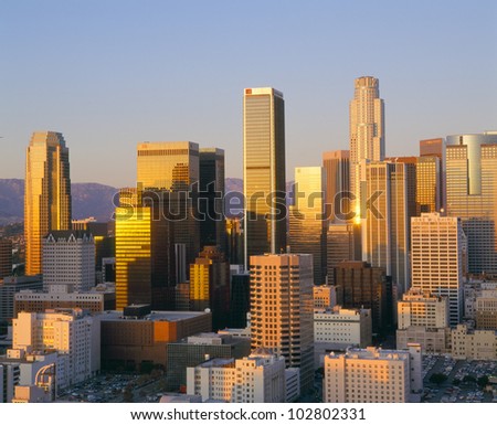 Los Angeles Skyline a Dusk, California