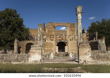 Hadrian\'s Villa, the Roman Emperor\'s \'Villa\', erected in 118 and 138 AD on 150 acres.