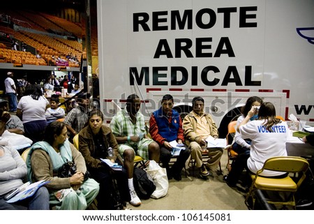 Free health and dental clinic by Remote Area Medical during the week of August 19, 2009, Los Angeles, California